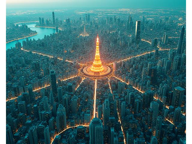 東京の地図上にデータポイントが重なる様子を示すインフォグラフィック